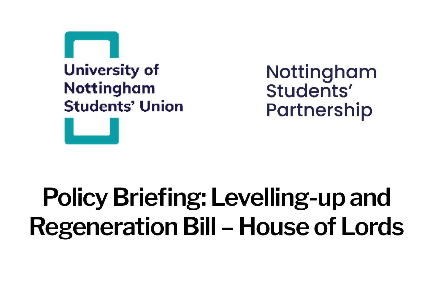 The UoNSU Logo above the title of the document