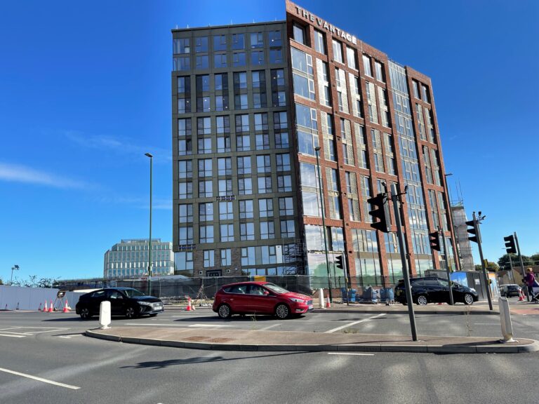 A tall, private hall of residence in Nottingham